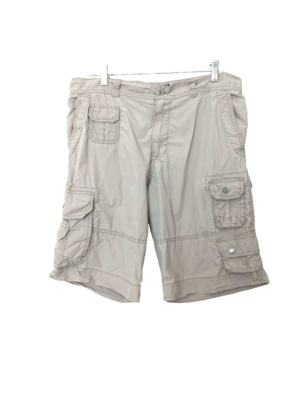 VTG Y2K Old Navy Shorts Mens 33 Cargo Khaki Pockets Utility Baggy Grunge-lpb45